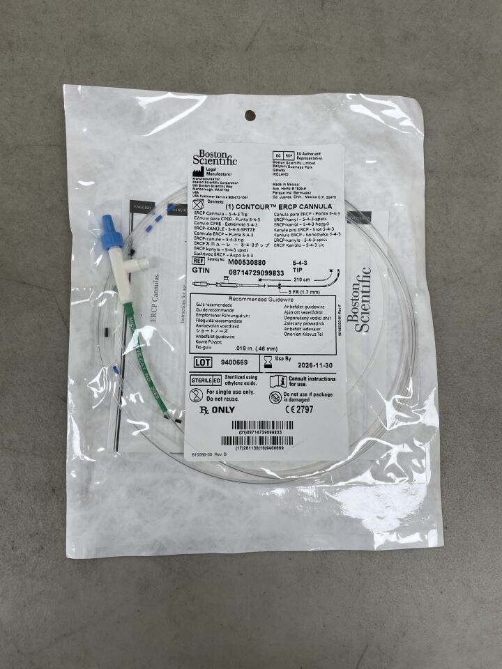 3088  -  BOSTON SCIENTIFIC  -  Contour ERCP Cannula - 5-4-3 Tip - 5Fr x 210cm , ( EA )  -  ( Expiry Date : 2026-11-30 )