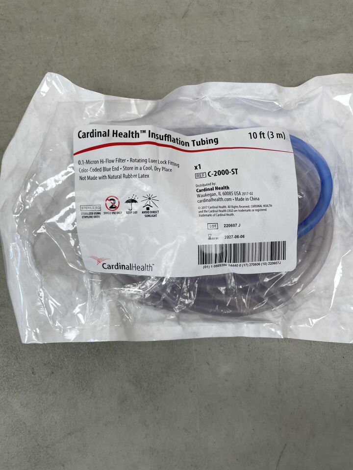 C-2000-ST - CARDINAL HEALTH - Insufflation Tubing, 10Ft, (EA) - ( Expiry Date: 2027-06-06 )