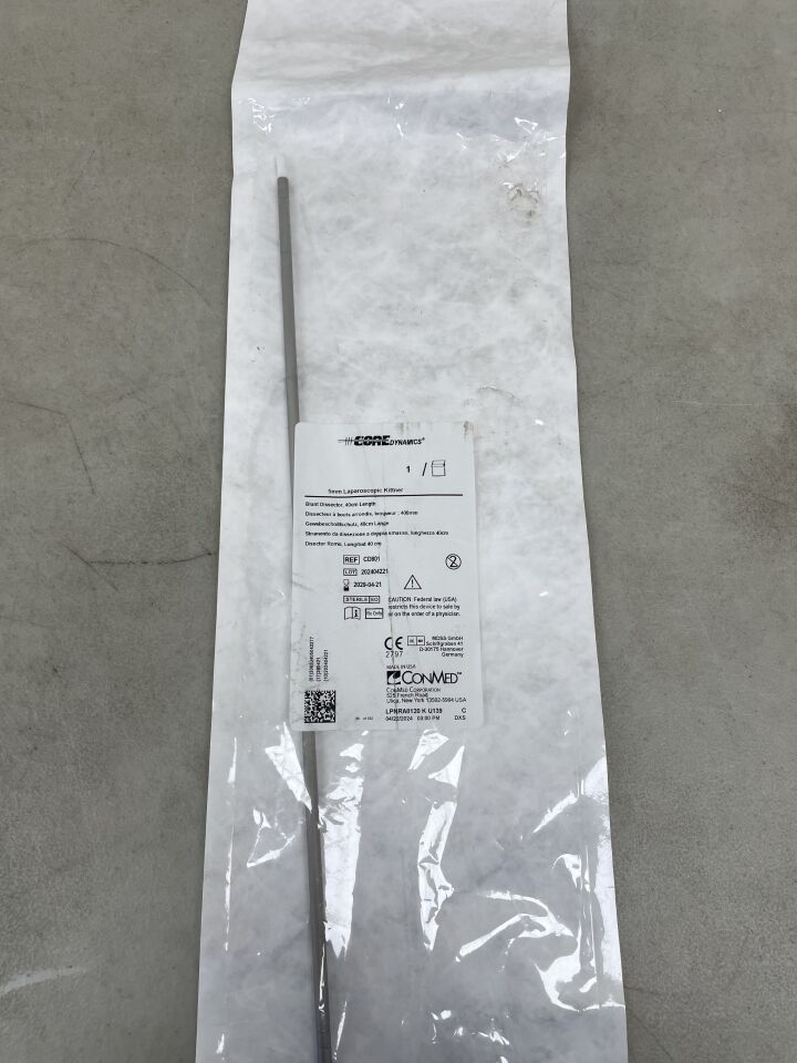 CD801 - CONMED - Core 5mm x 40cm Laparoscopic Kittner, Single Tip, (EA) - ( Expiry Date: 2029-04-21 )