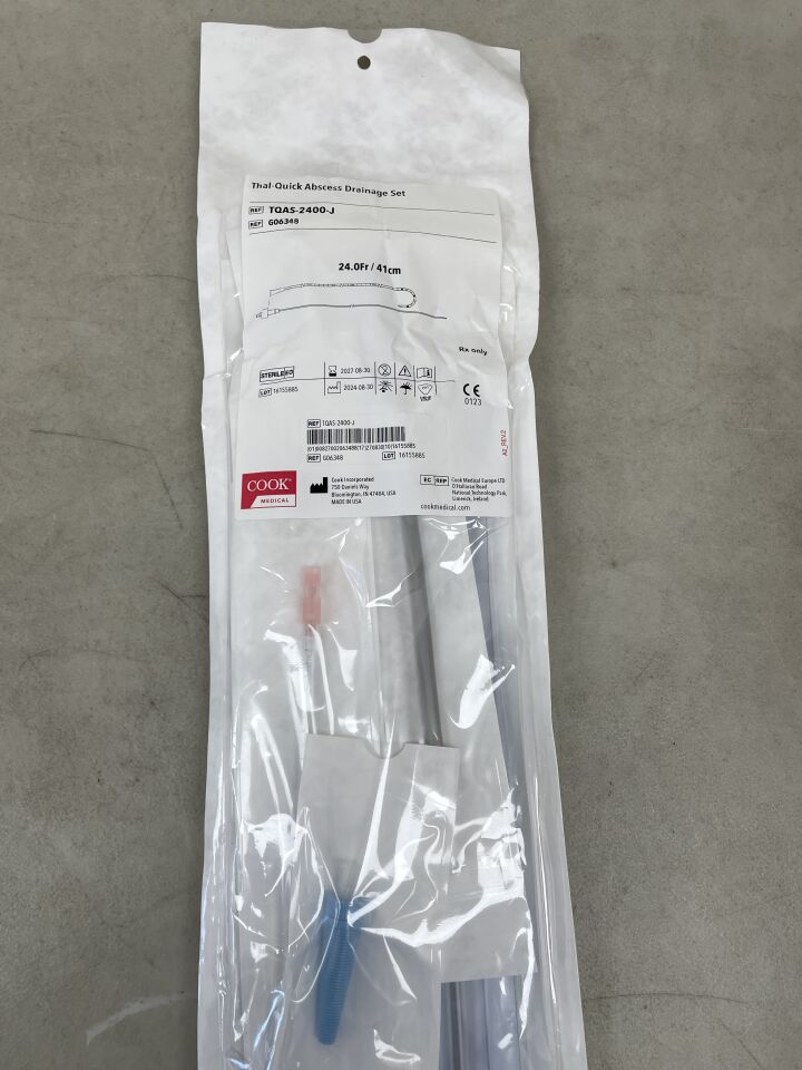 G06348 - COOK - Thal-Quick Abscess Drainage Set, 24Fr/41cm, (EA) - ( Expiry Date: 2027-08-30 )