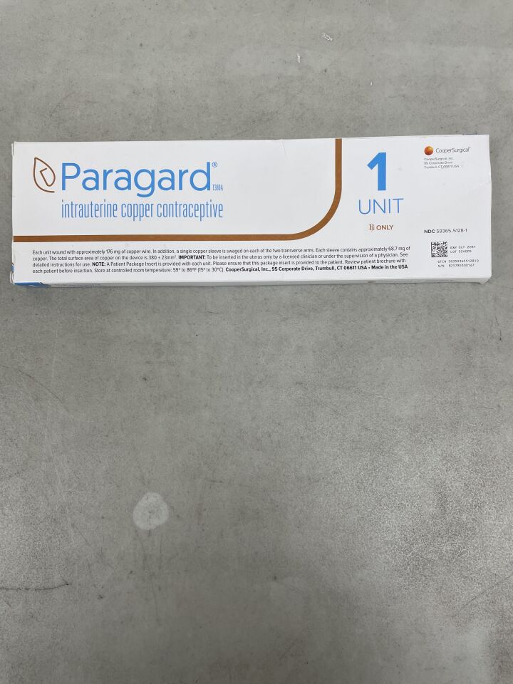 59365-5128-1 - COOPER SURGICAL - Paragard Intrauterine Copper Contraceptive (IUD), (EA) - ( Expiry Date: 2031-10-31 )