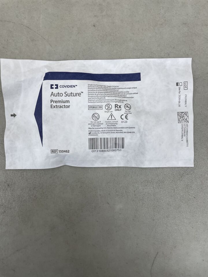 150462  -  COVIDIEN  -  Premium Scissor Style Handle Staple Removal Kit , ( EA )  -  ( Expiry Date : 2030-06-30 )