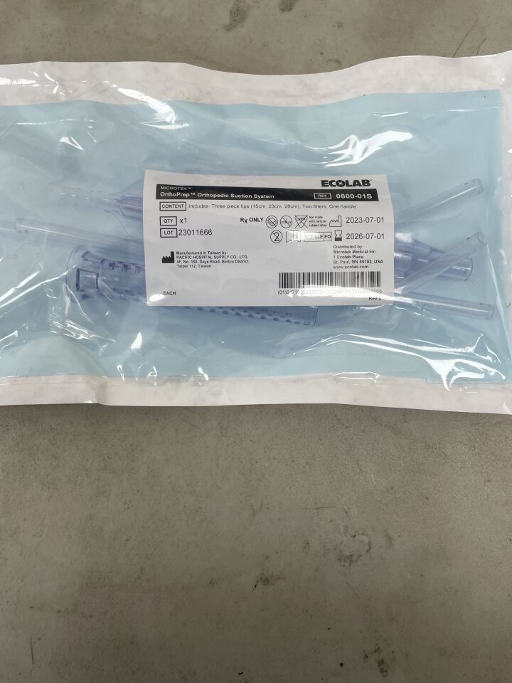 0800-01S - ECOLAB - ECOLAB OrthoPrep Orthopedic Suction System, (EA) - ( Expiry Date: 2026-07-01 )