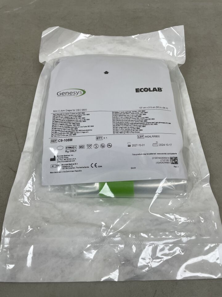 C9-108M - ECOLAB - Microtek Genesys Mini C-Arm Drape 54" x 84", (EA) - ( Expiry Date: 2027-10-01 )