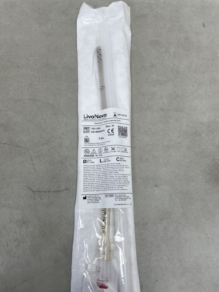 103-300 - LIVANOVA - EasyFlow MICS Arterial Cannula 23F, (EA) - ( Expiry Date: 2027-05-28 )