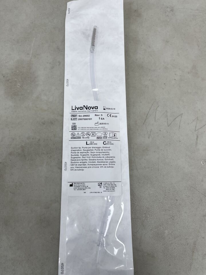 SU-29602 - LIVANOVA - Suction Tip, 380m. 6.4mm, (EA) - ( Expiry Date: 2028-03-10 )