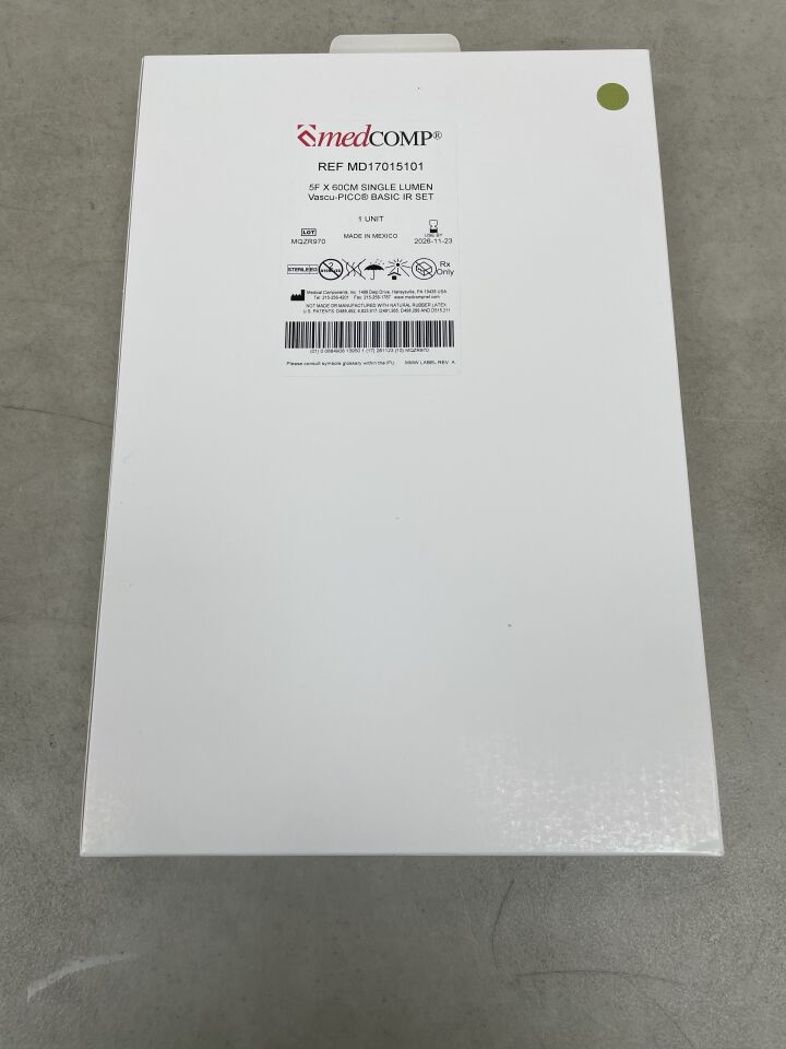 MD17015101 - MEDCOMP - Vascu-PICC Basic IR Set, 5F x 60cm, (BX/1) - ( Expiry Date: 2026-11-23 )