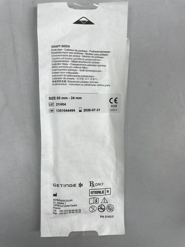 M002363200201 - MAQUET - Graft Sizers, size 05 mm - 24 mm, (EA) - ( Expiry Date: 2026-07-31 )