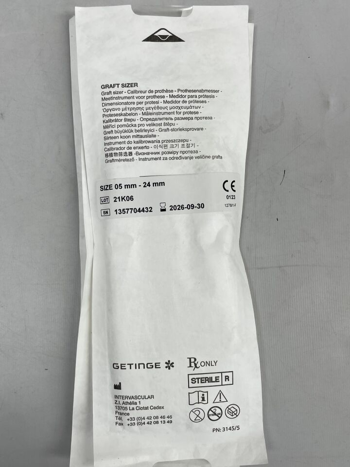 M002363200201 - MAQUET - Graft Sizers, size 05 mm - 24 mm, (EA) - ( Expiry Date: 2026-09-30 )