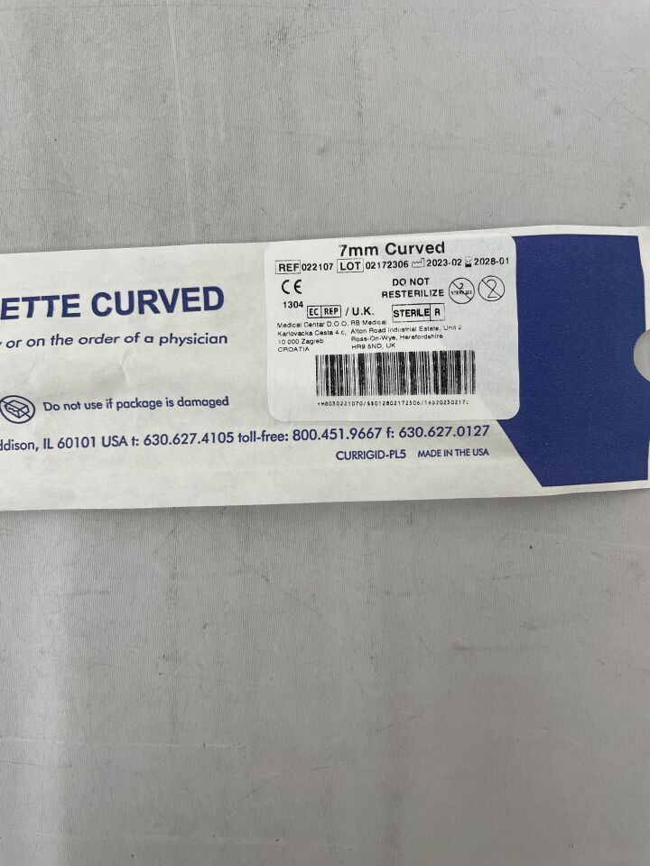 22107 - MEDGYN - Rigid Curved Curette, 7 mm, (EA) - ( Expiry Date: 2028-01-01 )