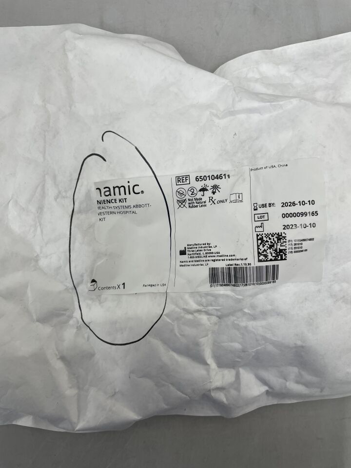 650104611 - MEDLINE - Namic Convenience Kit, 4 Valve, (EA) - ( Expiry Date: 2026-10-10 )