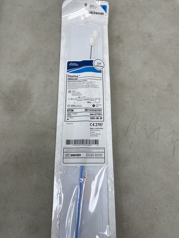 27181 - BOSTON SCIENTIFIC - Flexima Nephrostomy Catheter System - Regular - 12Fr x 25cm, (EA) - ( Expiry Date: 2025-08-30 )