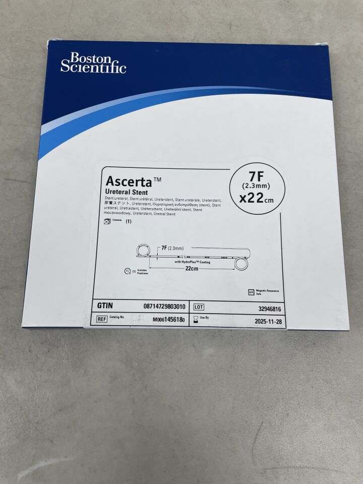 145618 - BOSTON SCIENTIFIC - Ascerta Ureteral Stent, 7F x 22cm, (BX/1) - ( Expiry Date: 2025-11-28 )