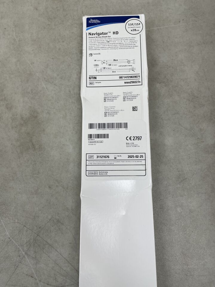 250227 - BOSTON SCIENTIFIC - Navigator HD Ureteral Access Sheath Set - 13Fr/15Fr x 28cm, (BX/1) - ( Expiry Date: 2025-09-24 )
