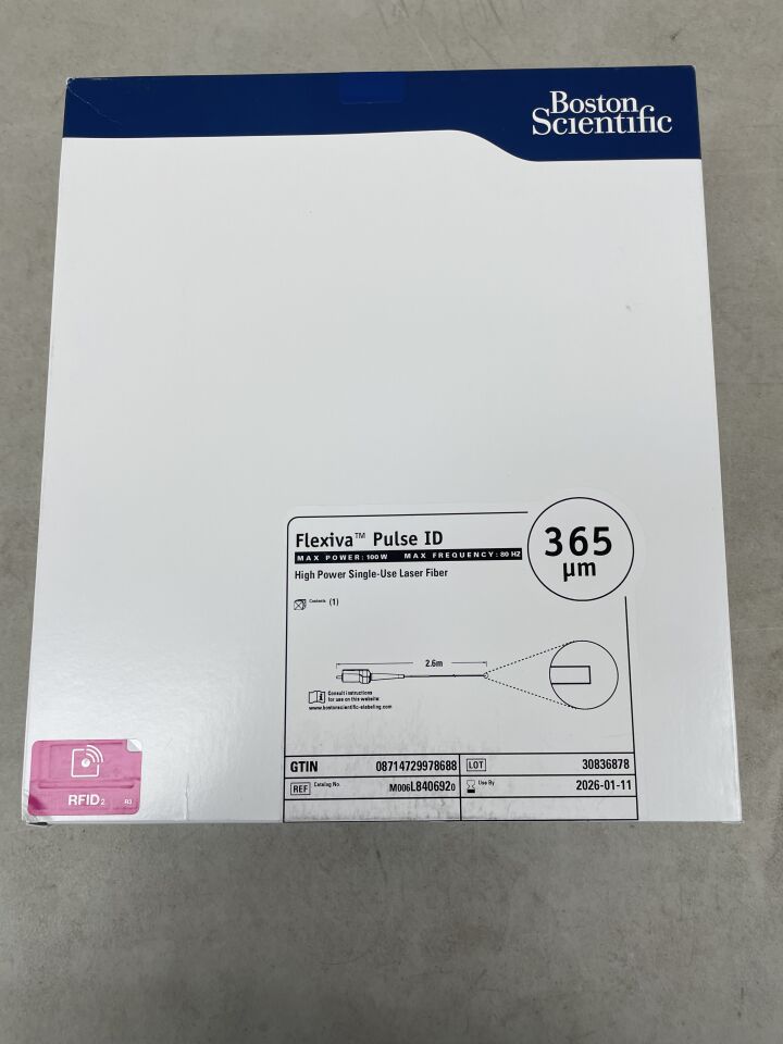 L840692 - BOSTON SCIENTIFIC - Flexiva Pulse ID High Power Single-Use Laser Fiber - 100W x 80HZ - 2.6m x 365µm, (BX/1) - ( Expiry Date: 2026-01-11 )