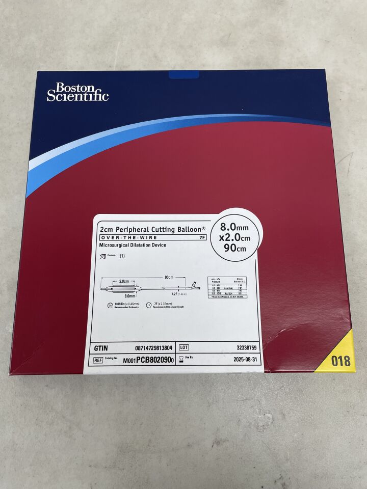 PCB802090 - BOSTON SCIENTIFIC - Peripheral Cutting Balloon Microsurgical Dilatation Device - OTW - 8.0mm x 2.0cm x 90cm, (BX/1) - ( Expiry Date: 2025-08-31 )