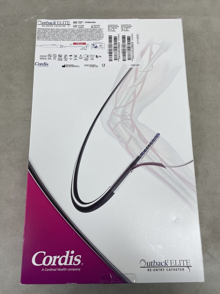 OTB59120A - CORDIS - Outback Elite Re-Entry Catheter 6 Fr Compatibility Sheath, 120 cm Usable Length, (BX/1) - ( Expiry Date: 2025-03-31 )