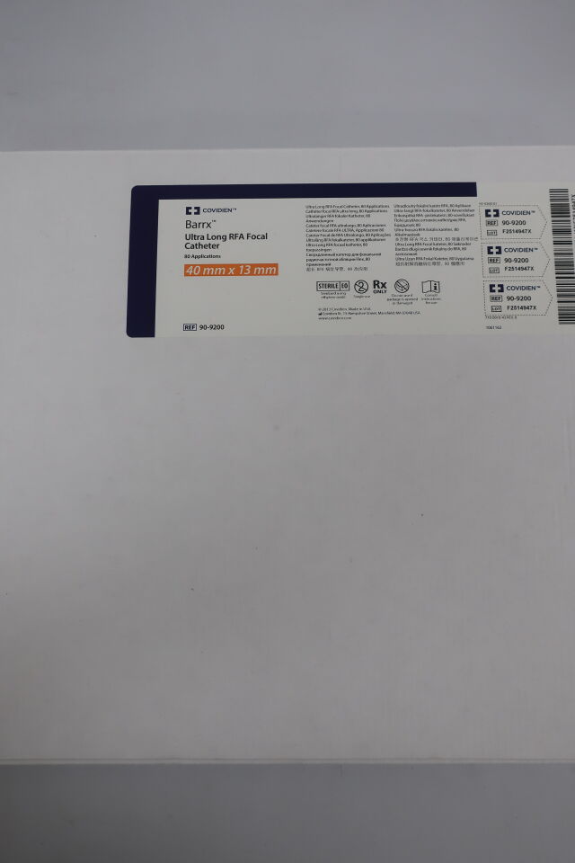 90-9200 - COVIDIEN - Barrx Ultra Long RFA Focal Catheter, 8.6 to 9.8 mm Scope, 40 Length x 13 mm Width Electrode, (BX/1) - ( Expiry Date: 2025-05-16 )