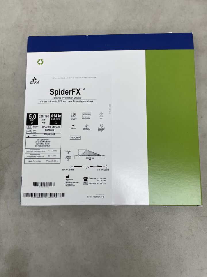 SPD2-US-050-320 - COVIDIEN - SpiderFX Embolic Protection Device, 5 mm Filter Size, (BX/1) - ( Expiry Date: 2026-01-09 )