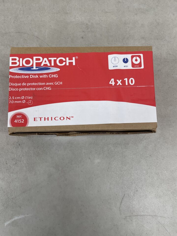 4152 - ETHICON - BioPatch Protective Disk with CHG, 13 to 20 Fr Size, (BX/40) - ( Expiry Date: 2025-12-31 )