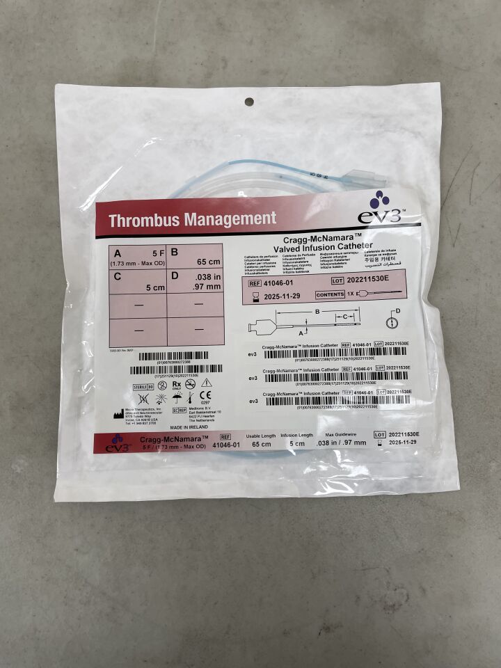 41046-01 - EV3 - Cragg-McNamara Valved Infusion Catheter 5F x 65cm x 5cm, (EA) - ( Expiry Date: 2025-11-29 )