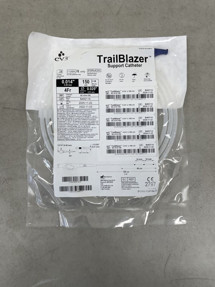 SC-014-150 - EV3 - TrailBlazer Sterile Support Catheter, 150 cm Length, 0.014 in. Guide Compatibility, (EA) - ( Expiry Date: 2025-11-22 )