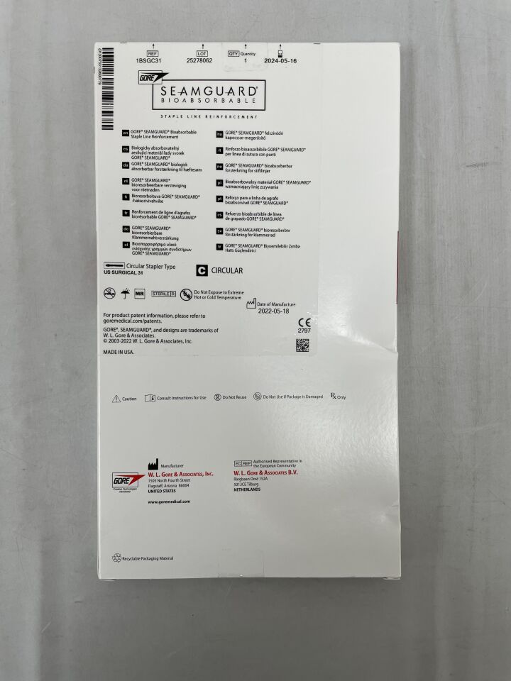 1BSGC31 - GORE - SeamGuard Circular Stapler Covidien AutoSuture CEEA 31, (BX/1) - ( Expiry Date: 2026-01-09 )