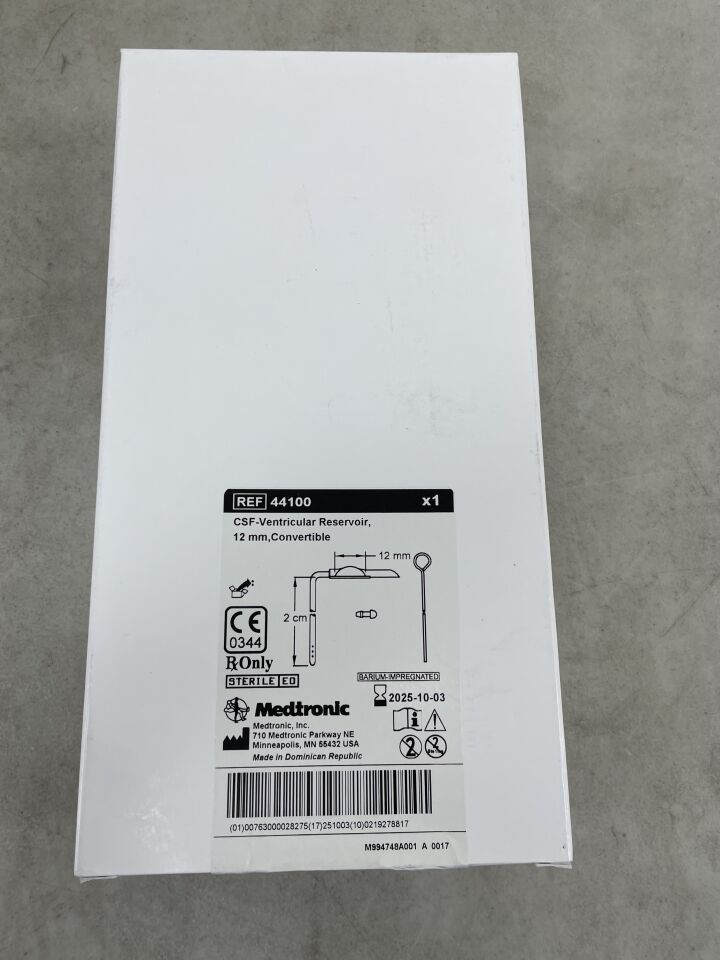 44100 - MEDTRONIC - Convertible CSF Ventricular Reservoir, 12 mm, (BX/1) - ( Expiry Date: 2025-10-03 )