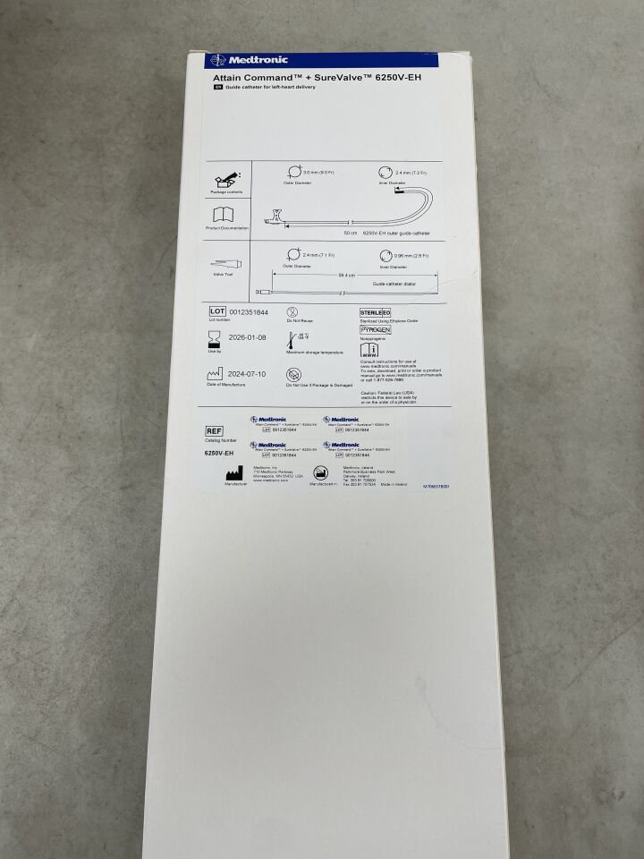 6250V-EH - MEDTRONIC - Attain Command + SureValve Guide Catheter for Left-Heart Delivery, (BX/1) - ( Expiry Date: 2026-01-08 )