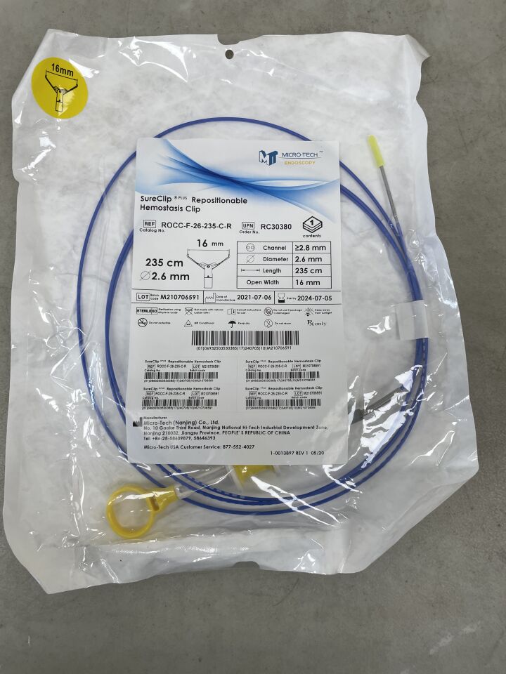ROCC-F-26-235-C-R - MICRO-TECH - SureClip Plus Repositionable Hemostasis Device 16mm x 235cm (RC30380), (EA) - ( Expiry Date: 2024-12-24 )