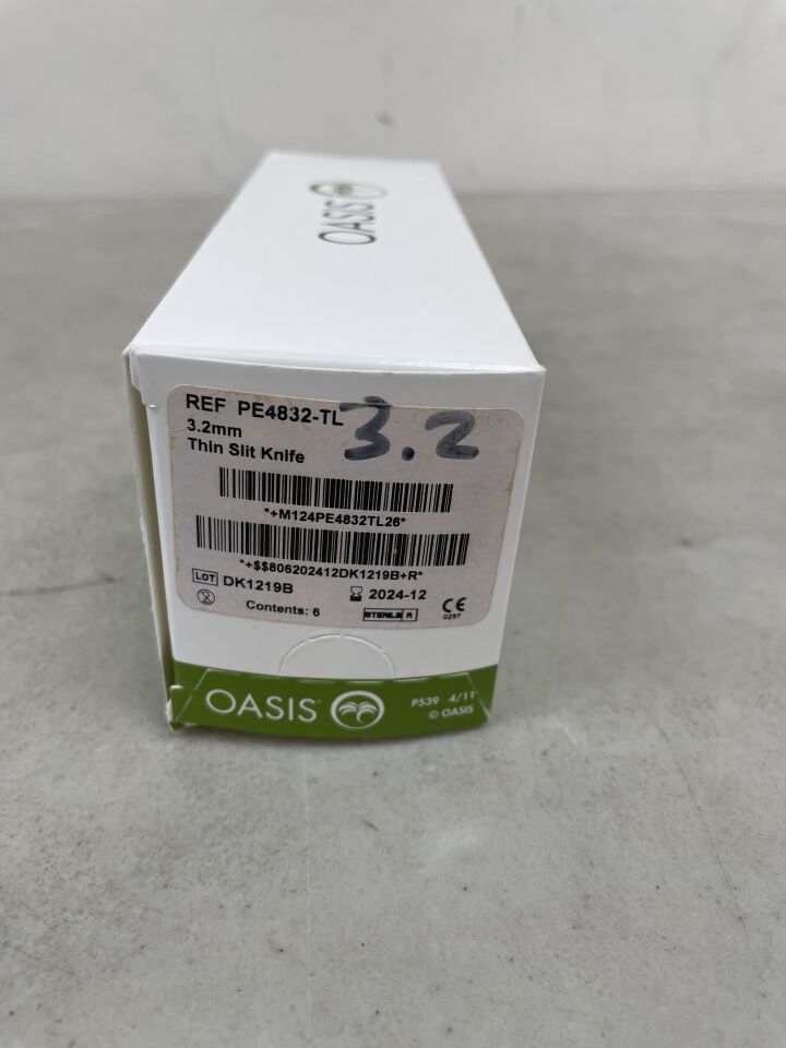 PE4832-TL - OASIS - Premier Edge 3.2mm Thin Slit Knife, Microsurgical Knife, (BX/6) - ( Expiry Date: 2024-12-31 )