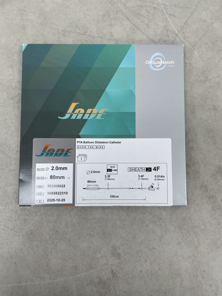 582008022 - ORBUSNEICH - Jade 014 PTA Balloon Dilatation Catheter 2.0mm x 80mm, 150cm, (BX/1) - ( Expiry Date: 2025-10-25 )