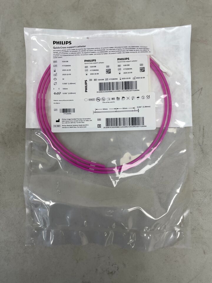 518-038 - PHILIPS - Quick-Cross Support Catheter, 150cm working length, 1.6mm OD, 1.04mm Tip Profile, (EA) - ( Expiry Date: 2025-10-09 )