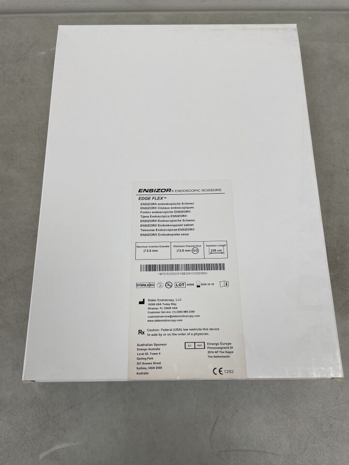 ES26235 - SLATER ENDOSCOPY - Ensizor Endoscopic Scissors 235cm x 2.6mm, (BX/3)