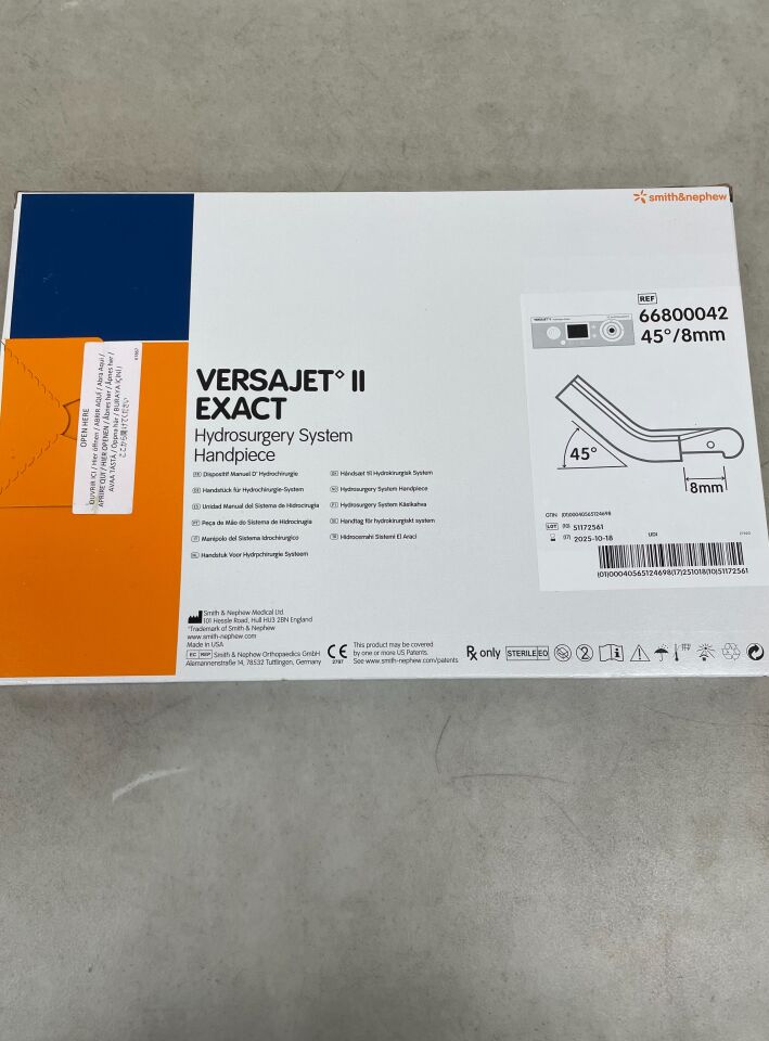 66800042 - SMITH & NEPHEW - Versajet II Exact: Hydrosurgery System Handpiece: 45 Degree, 8mm, (BX/1) - ( Expiry Date: 2025-10-18 )