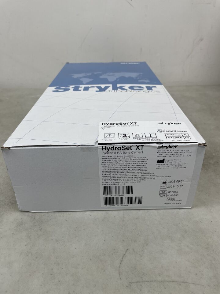 897010 - STRYKER - HydroSet XT Injectable HA Bone Cement 10cc, (BX/1) - ( Expiry Date: 2025-09-27 )