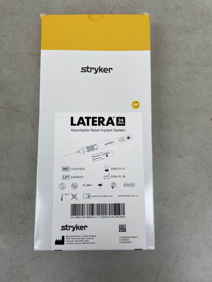 LATSYS24 - STRYKER - Latera Absorbable Nasal Implant System, 24mm, (BX/1) - ( Expiry Date: 2026-01-01 )
