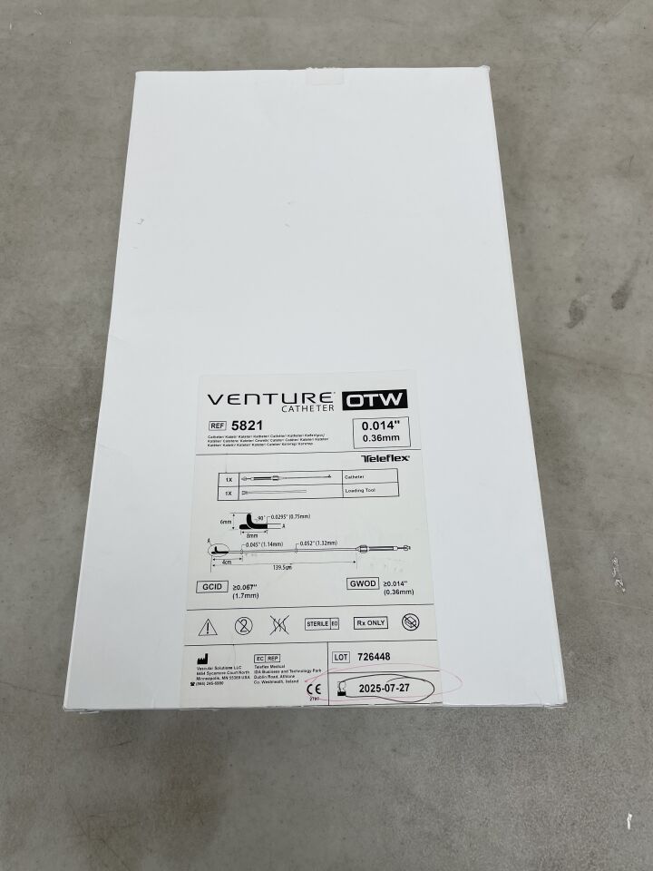 5821 - TELEFLEX - Vascular Solutions Venture OTW Catheter, (BX/1) - ( Expiry Date: 2025-07-27 )