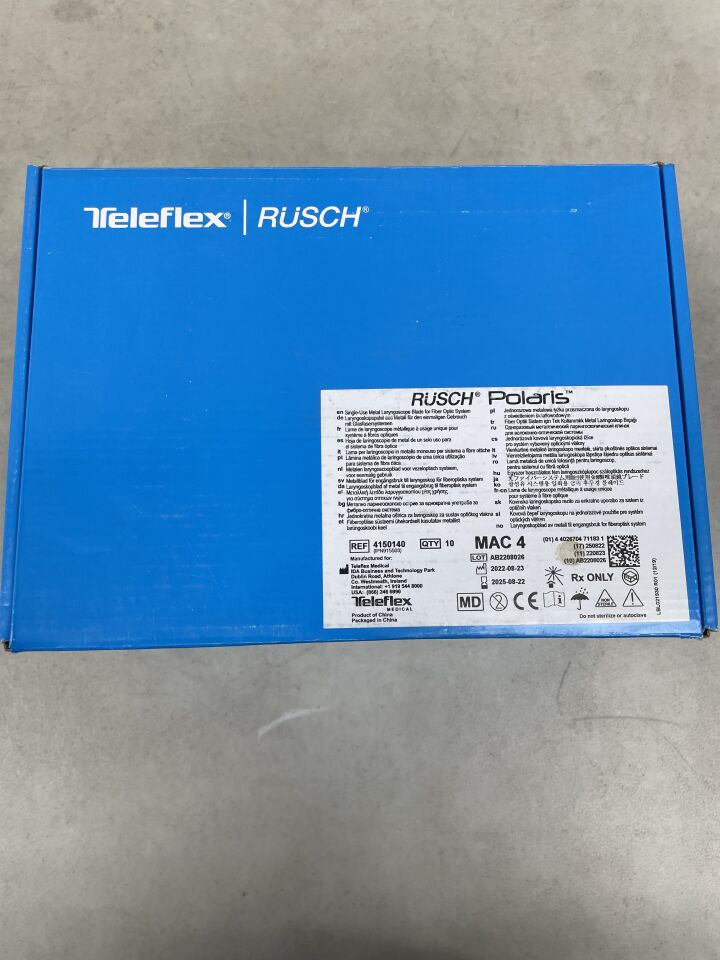4150140 - TELEFLEX - Rusch Polaris Fiber Optic Laparoscope Blade MAC 4, (BX/10) - ( Expiry Date: 2025-08-22 )