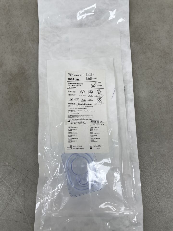 NT8501211 - NATUS - Standard Reservoir, Flat-Bottom 2.5cm, 1.26ml, (EA) - ( Expiry Date: 2026-07-31 )