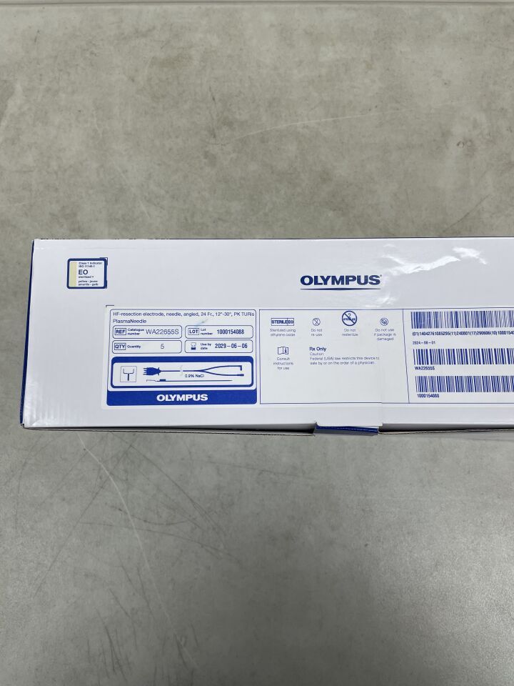 WA22655S - OLYMPUS - PlasmaNeedle HF-Resection Electrode w/Cable, Angled 24F, 12-30 Degree, (BX/5) - ( Expiry Date: 2029-06-06 )