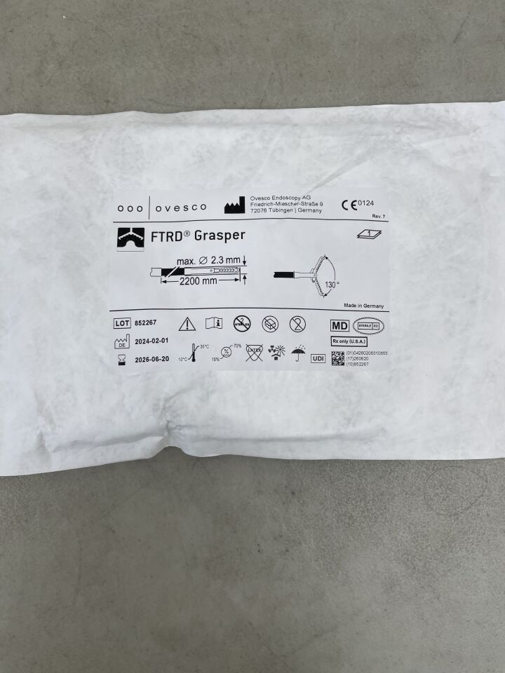 200.73 - OVESCO - FTRD Grasper, 2.3mm x 220cm, 130 Degree, (EA) - ( Expiry Date: 2026-06-20 )