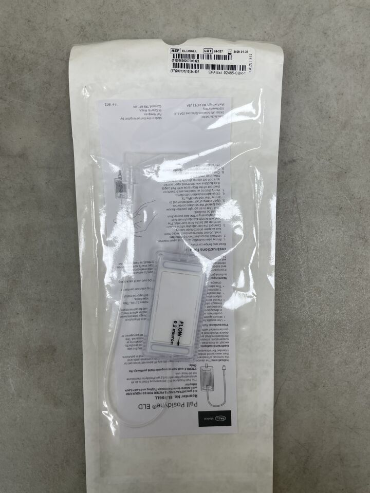 ELD96LL - PALL - Posidyne ELD Filter with Micro Bore IV Extension Tubing with Luer Lock, 0.2 Microliters, (EA) - ( Expiry Date: 2028-07-31 )