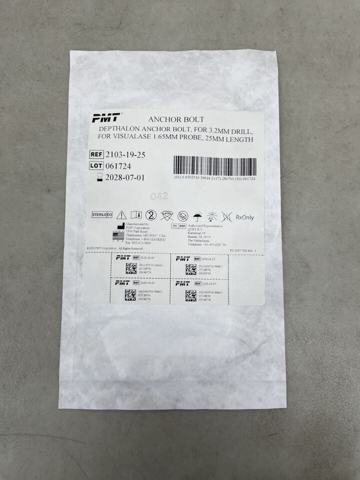 2103-19-25 - PMT - depthalon anchor bolt, for 3.2mm drill, for visualase 1.65mm probe, (EA) - ( Expiry Date: 2028-07-01 )