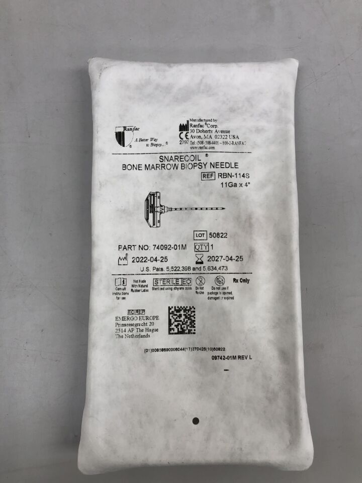 RBN-114S - RANFAC - Snarecoil bone marrow biopsy needle, 11G X 4in, (EA) - ( Expiry Date: 2027-04-25 )