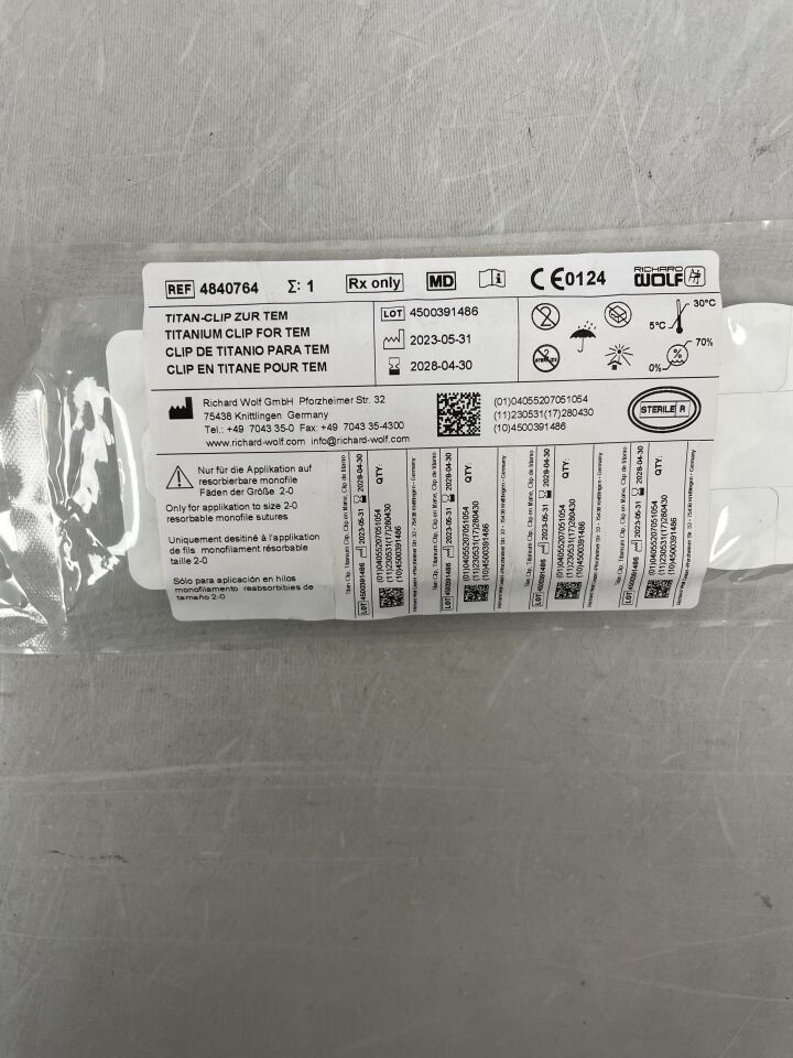 4840764 - RICHARD WOLF - titan clip for tem, (EA) - ( Expiry Date: 2028-04-30 )