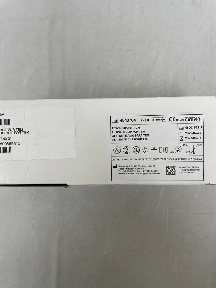 4840764 - RICHARD WOLF - Titan Clip for TEM (6/PK), (BX/10) - ( Expiry Date: 2027-03-31 )
