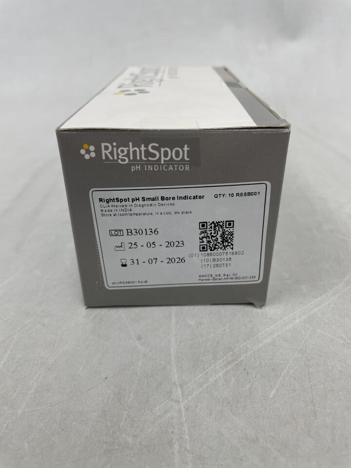 RSSB001 - RIGHTSPOT - RightSpot pH Bore Indicator, (BX/10) - ( Expiry Date: 2026-07-31 )