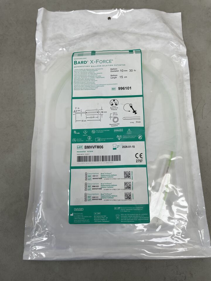 996101 - BARD - X-Force N30 Nephrostomy Balloon Dilation Catheter 10mm x 150mm, (EA) - ( Expiry Date: 2025-11-30 )