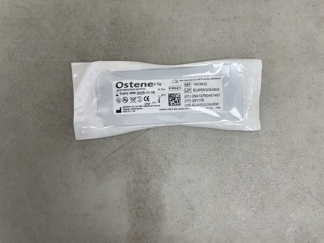 1503832 - BAXTER - Ostene Bone Hemostasis Material 2.5g, (EA) - ( Expiry Date: 2025-07-31 )